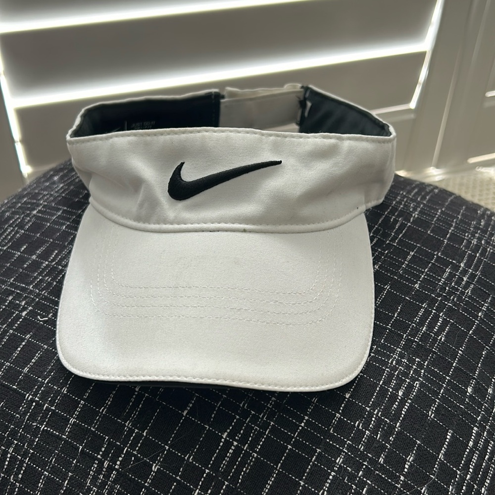 Nike white visor hat